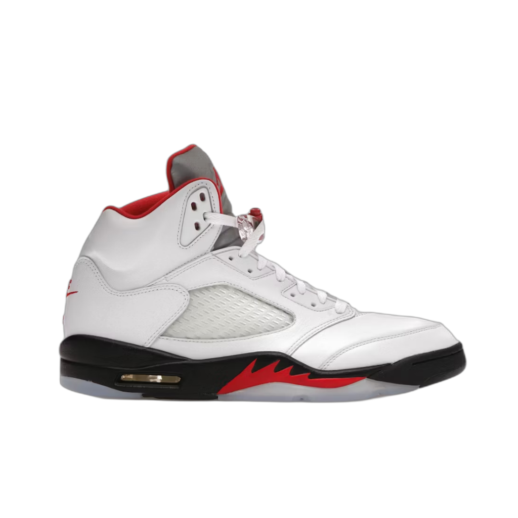 Jordan 5 Retro Fire Red Silver Tongue